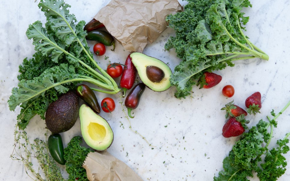 Creamy kale vegan salad