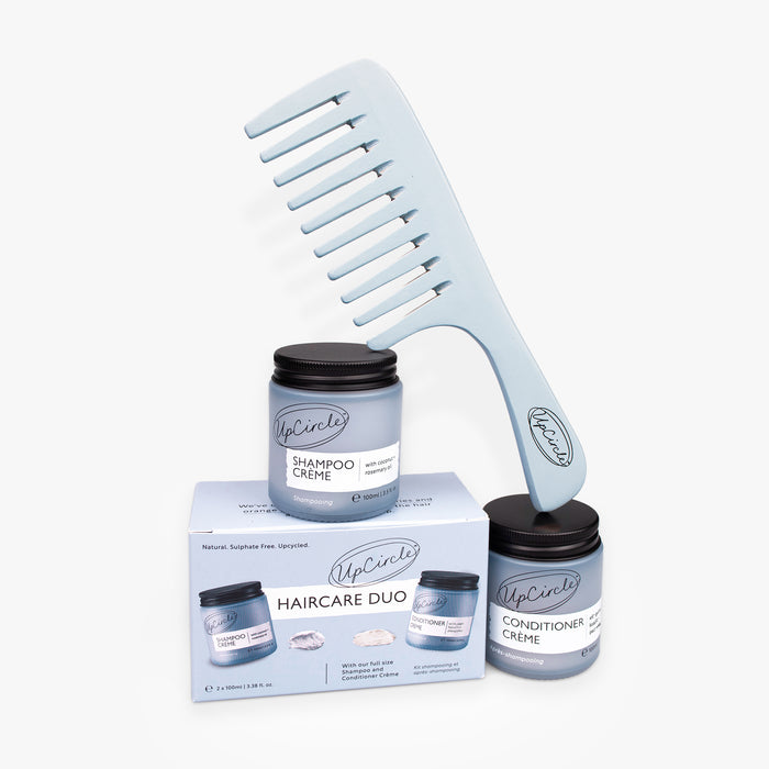Sulphate-Free Haircare Duo Set with Bamboo Wide Tooth Comb