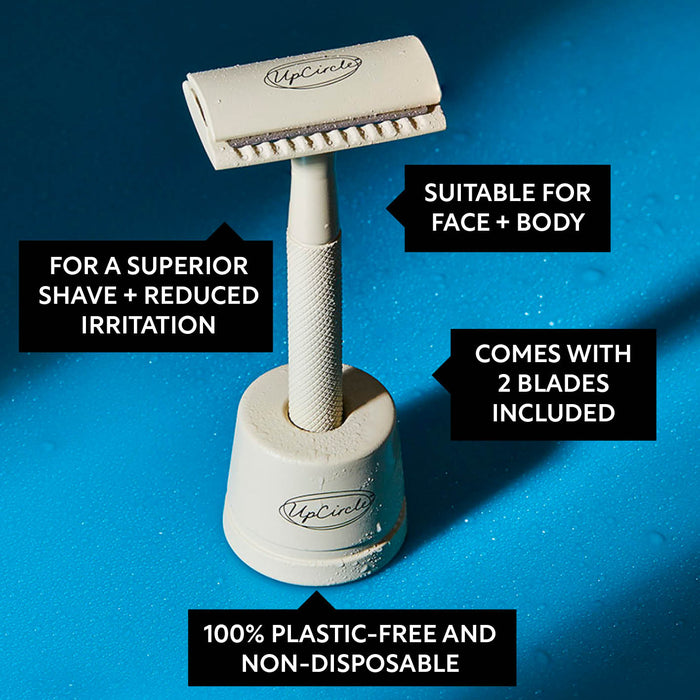 Reusable Plastic-Free Razor | Sustainable Safety Razor - UpCircle Beauty