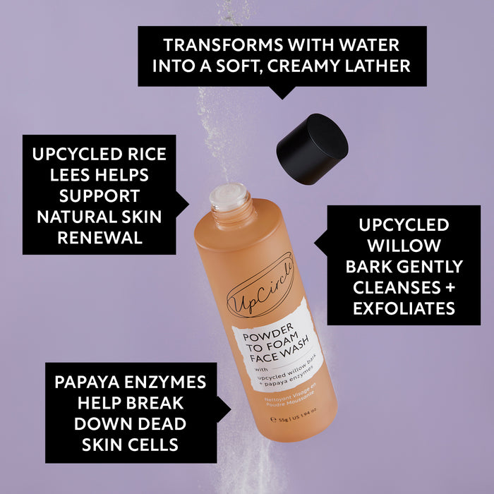 small product image-3,Powder to Foam Face Wash with Willow Bark + Papaya Enzymes