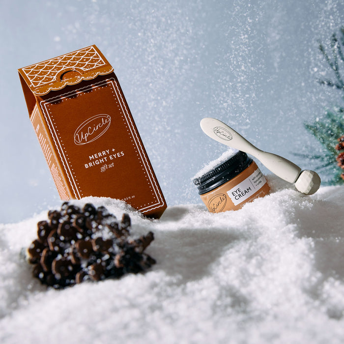 small product image-1,UpCircle Merry + Bright Eyes Gingerbread House Gift Set in a festive lifestyle setting