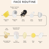 product image-9,UpCircle face routine order of use: cleansing balm, cleansing milk, powder to foam face wash, face scrub, face toner, peptide serum, then eye cream, overnight eye treatment, face moisturiser, ceramide gel moisturiser, night cream, face oil and mineral SPF