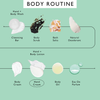 product image-10,UpCircle body routine order of use, with Hand Cream circled